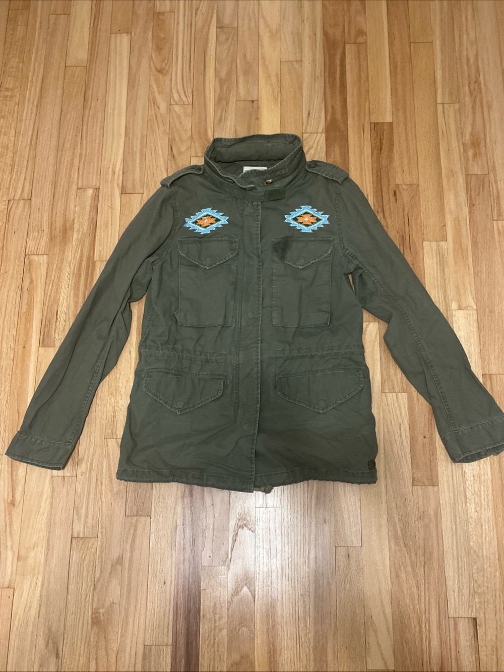 Vintage Ralph Lauren Denim Supply Military M65 Hooded Jacket Aztec Southwestern